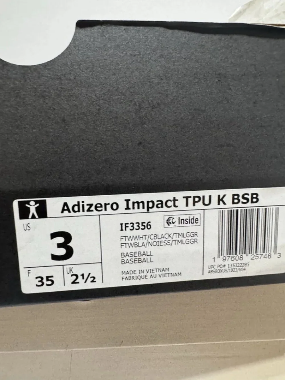 adidas Impact TPU Soccer Cleats Size 3 M Big Kid